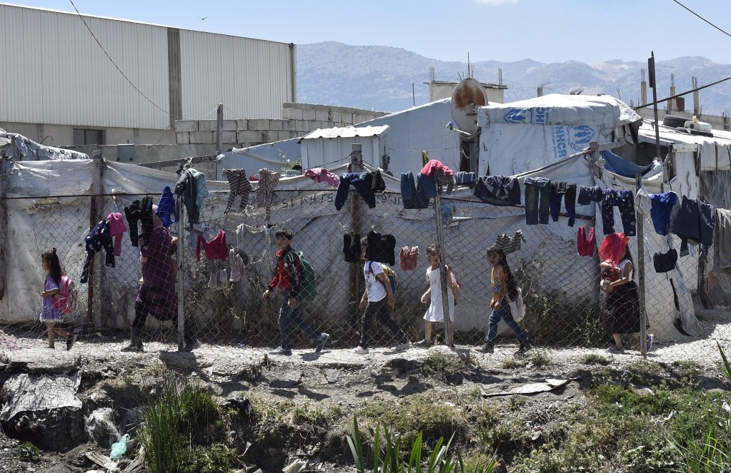 Refugee children in a Syrian refugee camp in the Marj area at Bekaa Valley, Lebanon (source: https://www.infomigrants.net/en/post/56891/unhcr-to-cut-health-coverage-for-syrian-refugees-in-lebanon)